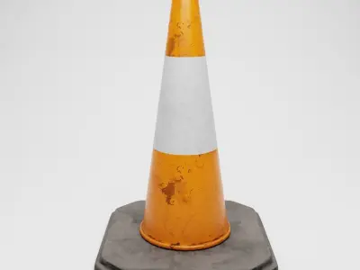 Decorative City Barriers Low-poly 3D model