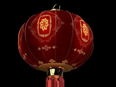Chinese red lantern   3D model purchase