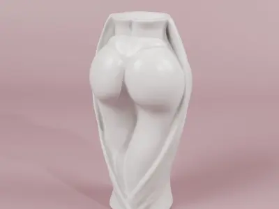 Buttocks shaped decorative vase - 3Dprint plant pot 3D print model