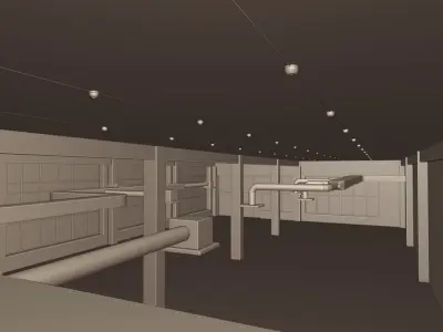 Manufacture building 3D model