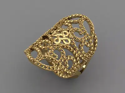 Vintage Womens Diamond Ring Women Rings 3dmodels 3D print model 3D print model 17