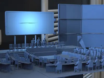 Secret conference Hall 3D model