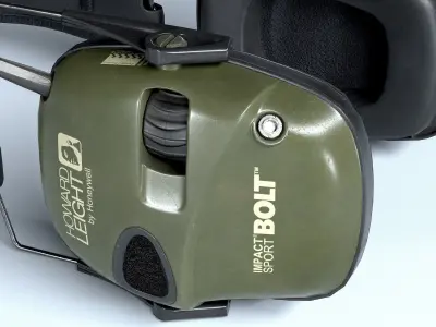 Howard Leight Impact Sport Tactical shooting headphones Low-poly 3D model
