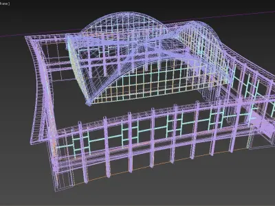 Constanta Railway Station Romania 3D model