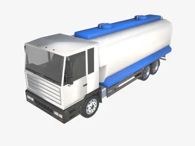 cistern truck Low-poly 3D model