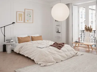 Eclectic Apartment Interior Scene for Cinema 4D and Vray 6 ACES 3D model