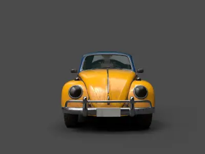 CarBeetle old volkswagen beetle 3D model