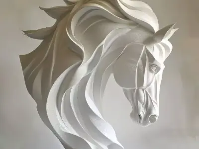 horse sculpture Free 3D print model