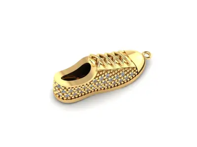 Shoes pendant with diamonds sapato 3D model