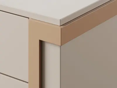 Bedside table AVENUE 3 drawers by Luxence Luxury Living 3D model