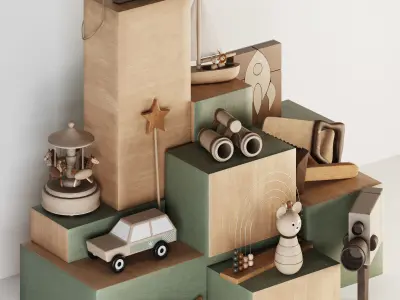 Kids room decoration 04 3D model