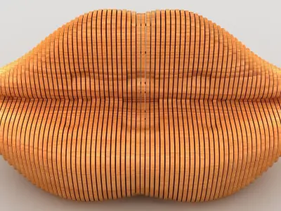Parametric Lips Sofa 3D model