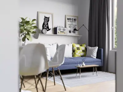 scandinavian style house 3D model