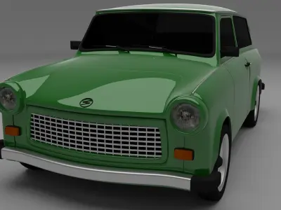 Trabant 601 estate saloon pack 3D model
