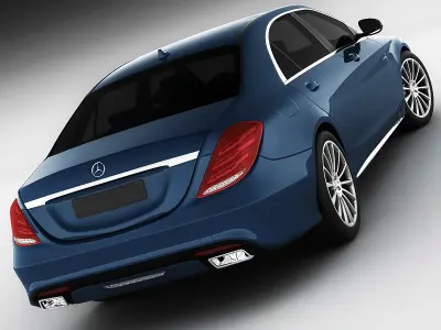 Mercedes S-class 2014 AMG line 3D model