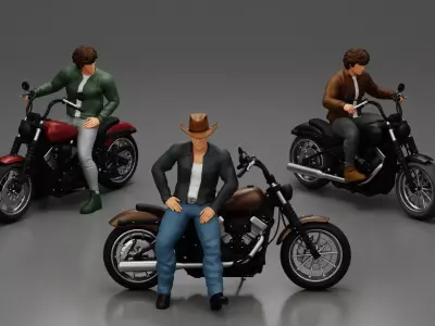 3 Models for Motobikers 3D Model Pack