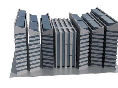 Modern Building Concept V301- 3D Print model 3D print model