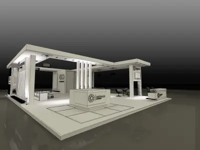 Booth Exhibition Stand a253 3D model