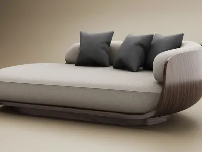 modern sofa 3D model 11