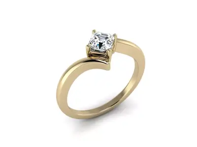 Jewelry Diamond Ring 3D print model 8