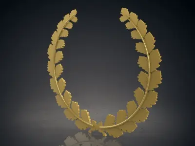 Wreath of oak leaves 3D print model