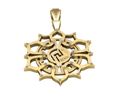 FLOWER PEARL PENDANT 3D PRINTABLE MODEL  3D print model