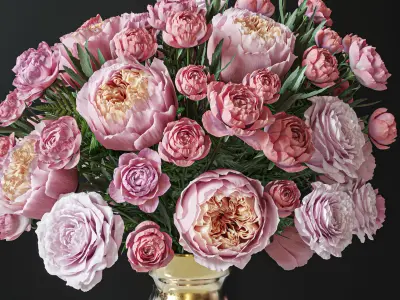 Flower Set 034 3D model