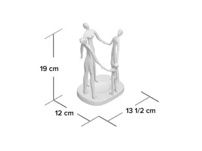 Bull Dolton Family Circle Figurine 3D model
