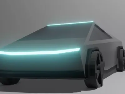 Tesla Cybertruck Low-poly 3D model