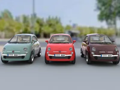 Fiat 500 pack 3D model