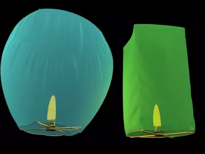 Chinese sky lantern  3D model purchase