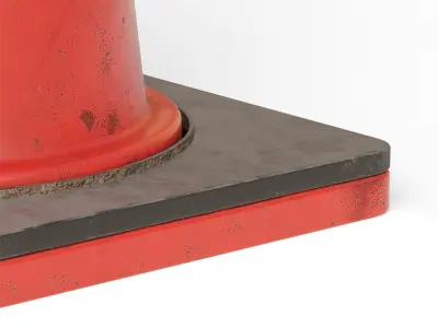 Japanese Realistic Traffic Cone Free low-poly 3D model