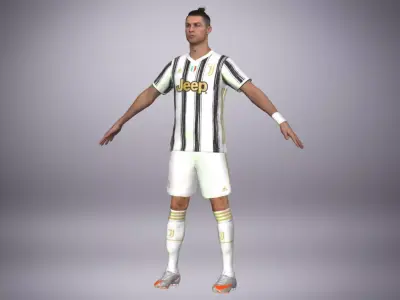 Football Player 09 Low-poly 3D model