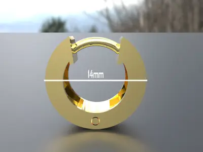 Greek Key Hoop Earring - STL Model for Silver and Gold Casting 3D print model