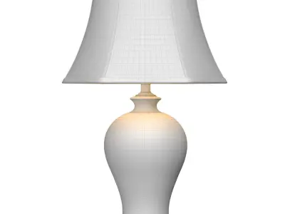 High Table Lamp FLORY Blue Ginger Jar Oriental Ceramic Lotos 3D model