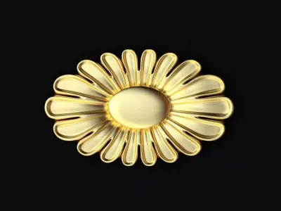 Central decor ornament for furniture 3D model 47