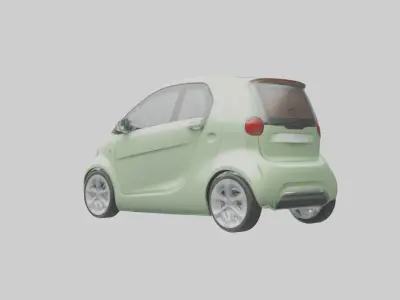 Ecofriendly City Car model Low-poly 3D model