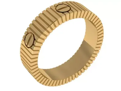 weeding band line all around with screw  3D print model
