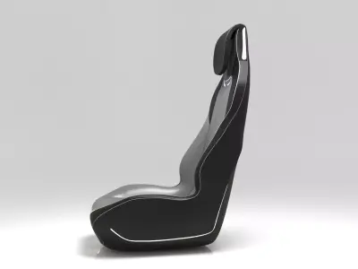 Futuristic Car Seat  Low-poly 3D model