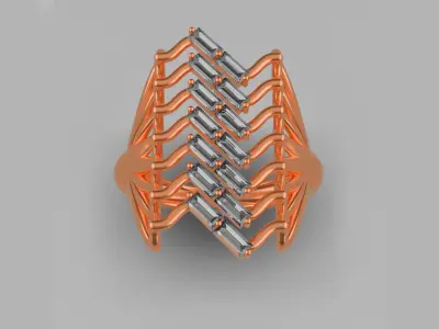 cluster ring 3D print model