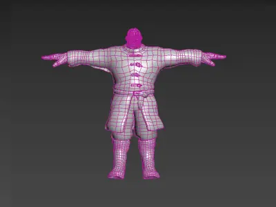 Free Low-Poly Medieval Orc Character T Pose Stylized Fantasy Free low-poly 3D model