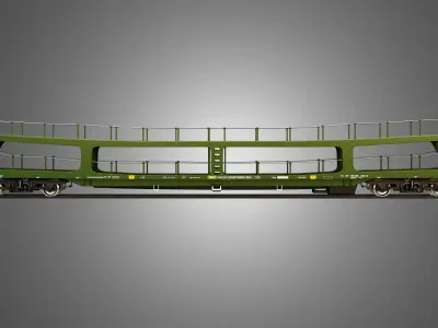 Car Transporter Wagon 3D model