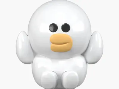 Ceramic figurine Duckling 3D model