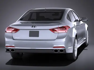 Hyundai Genesis 2016 VRAY 3D model