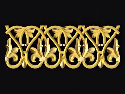 Central decor ornament for furniture 3D model 404