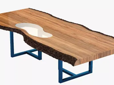 Live Edge Spalted Maple Dining Table 3D model
