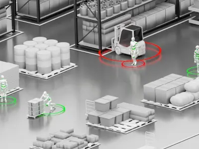 The warehouse in 3D 3D model