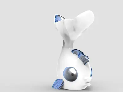 Cute Fish Planter - STL for 3D printing 3D print model