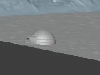 Igloo Low-poly 3D model