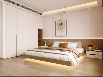 Modern Bedroom 3D Model 3D model